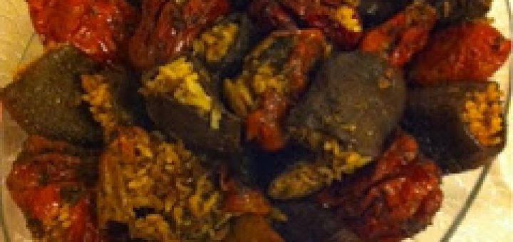 kuru patlıcan dolması