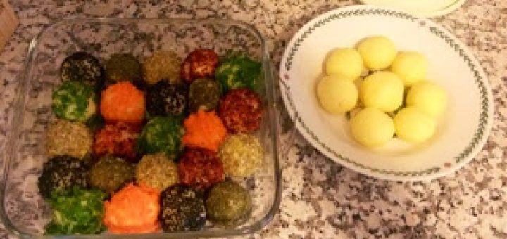 renkli patates topları