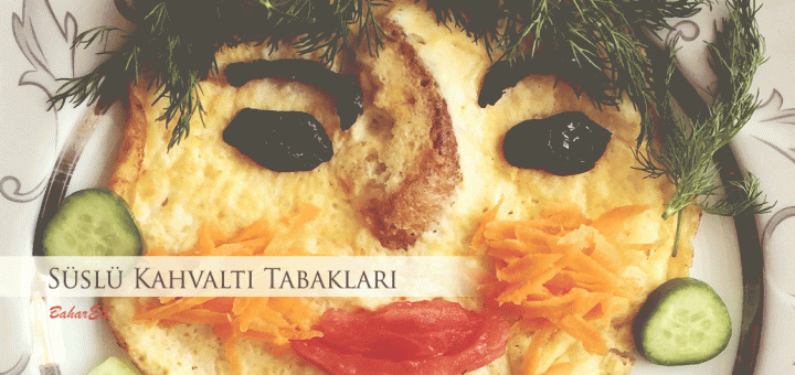 süslü kahvaltı tabakları